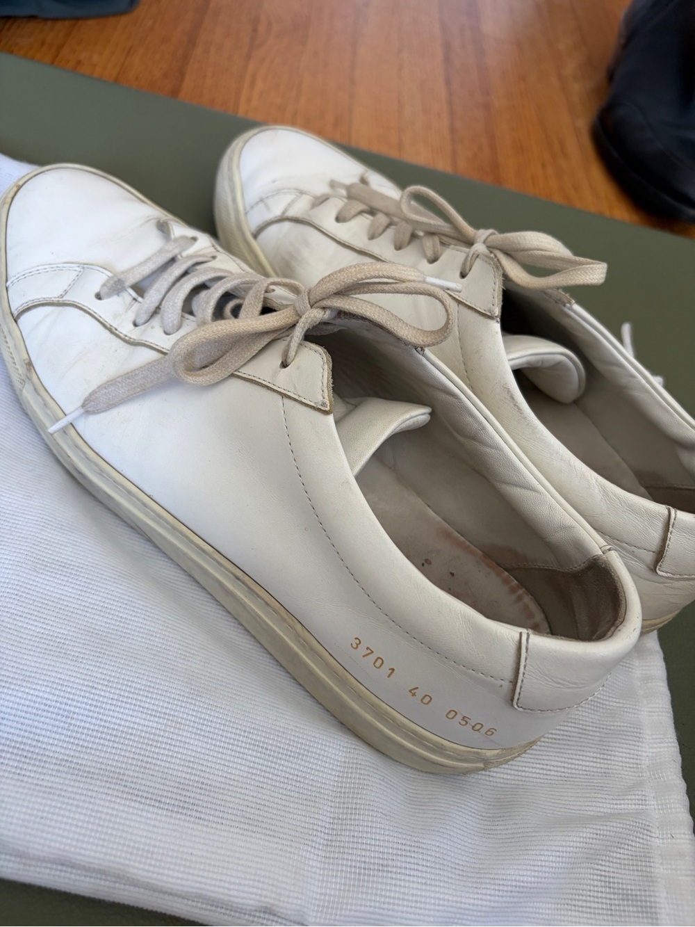Woman by Common Projects White Leather Sneakers - size 40